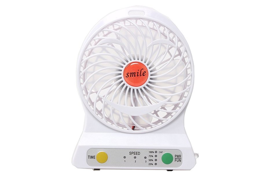 Multi-functional Portable Desk Fan Battery Operated Fan USB Rechargeable Battery Powered Handheld Fan with Lithium... N5