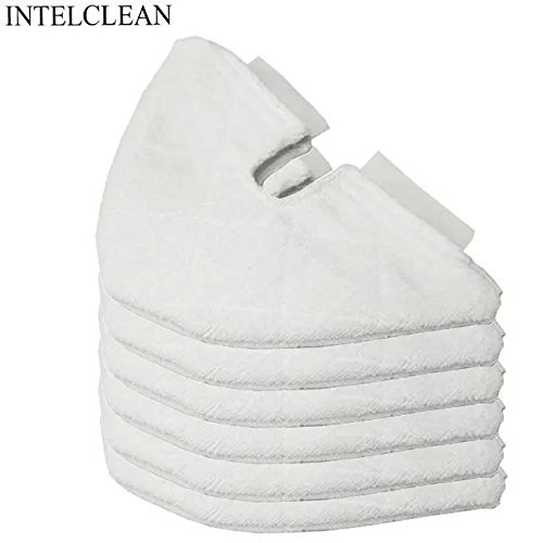 INTELCLEAN Accessories For 6 Replacement Triangle Pads Compatible with Shark Euro Pro Pocket Steam Mop N5
