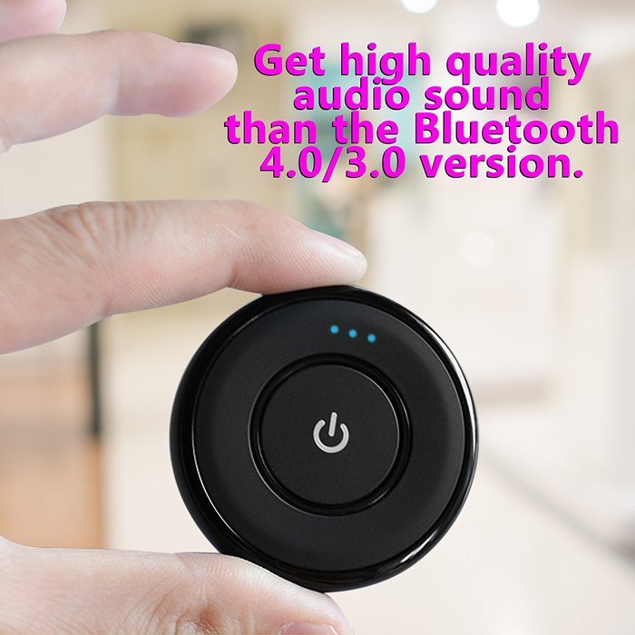 Portable Universal Mini Wireless Bluetooth V4.1 Car Kit Music Receiver w/ 3.5mm Aux Input Plug N2