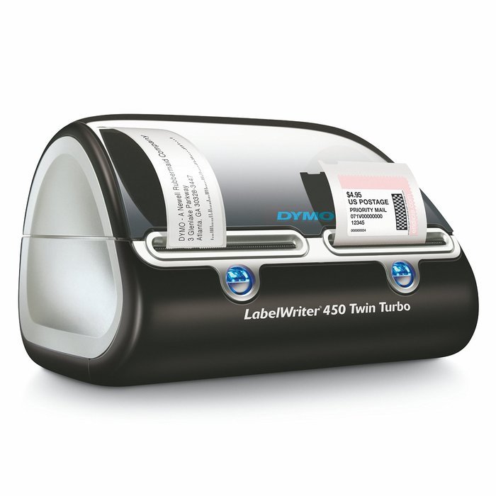 DYMO LabelWriter 450 Twin Turbo Label Maker with Bonus LW White Address Labels, 1-1/8-In. x 3-3-1/2-In., Roll... N18