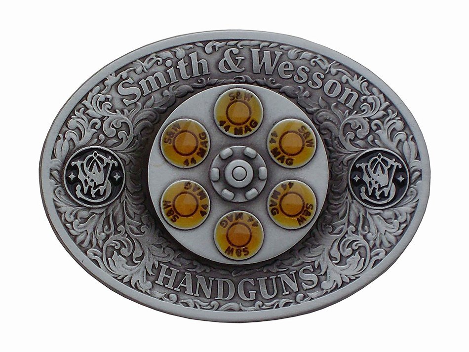 S&W Spinner Gun Ammo Bullet Chamber Belt Buckle