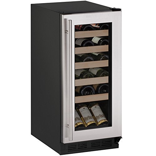 U-Line U1215WCS00B 15" Built-in/Freestanding Wine Storage, Stainless Steel