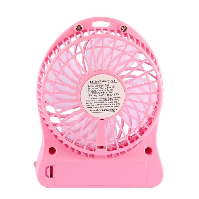 innobay 4-inch Personal Battery Operated Fan Rechargeable with LED Light, Quiet (Black) N4
