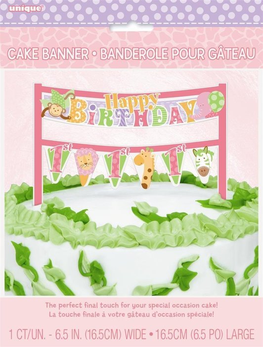 Pink Safari First Birthday Party Blowers, 8ct N29