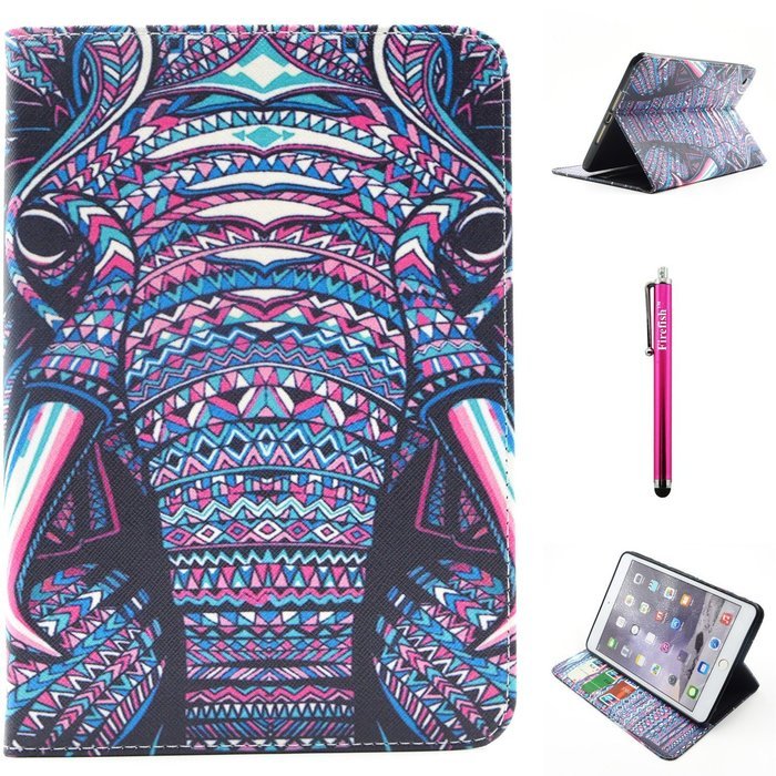 iPad Mini 1/2/3 Case, Firefish High Quality PU Leather Wallet Case [Card Pockets] and Kickstand Feature Case for... N359