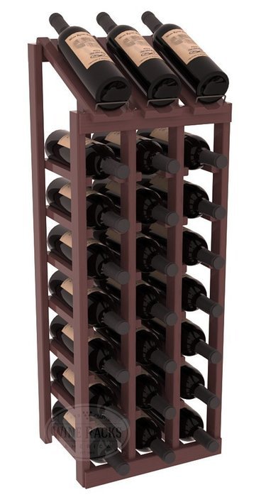Wine Racks America Ponderosa Pine 3 Column 8 Row Display Top Kit. 13 Stains to Choose From! N14