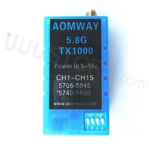 Aomway FPV 5.8G 5.8Ghz 1000mw 15CH TX Wireless AV Audio Video Transmitter for Fatshark ImmersionRC RC Airplane... N6