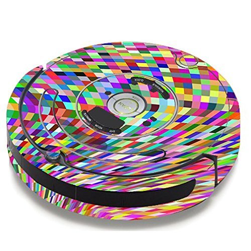 Skin Decal Vinyl Wrap For IRobot Roomba 650 655 Vacuum / Color Checker Swirl