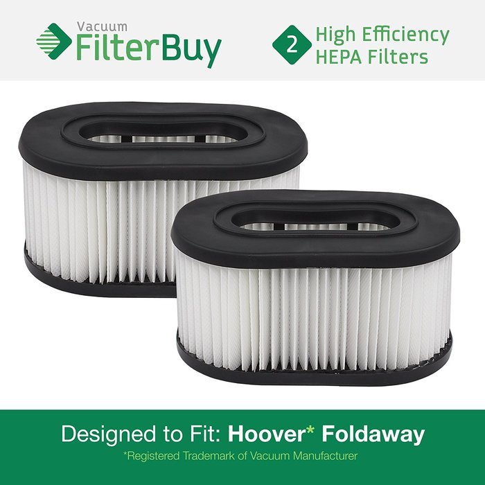 2 Hoover Foldaway and WidePath Filters. Designed by FilterBuy to Replace Hoover Part # 40130050.