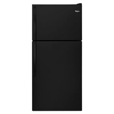 Whirlpool 30 in. W 18.2 cu. ft. Top Freezer Refrigerator with ice maker in Black