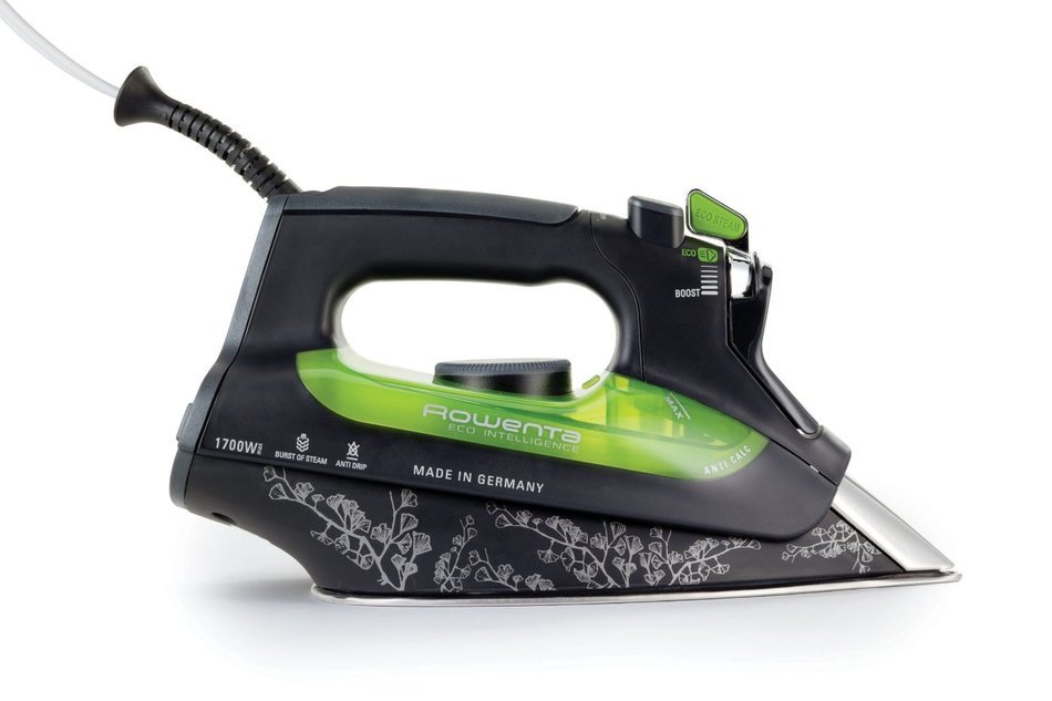 Rowenta DW6080 Eco-Intelligence 1700-Watt Energy Saving Steam Iron Stainless Steel Soleplate with Auto-Off, 400...