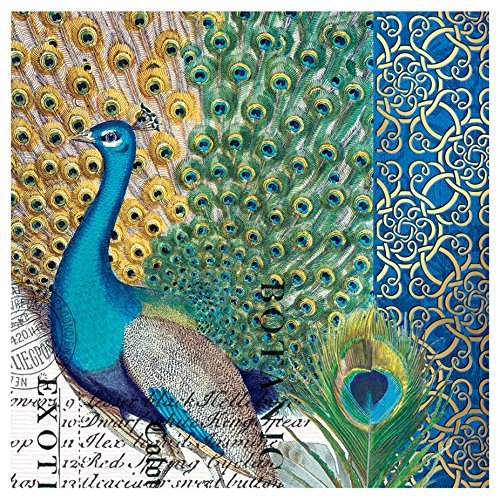 Michel Design Works Peacock Cocktail Napkin