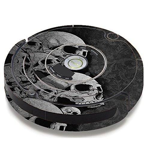 Skin Decal Vinyl Wrap For IRobot Roomba 650 655 Vacuum / Skulls Stacked