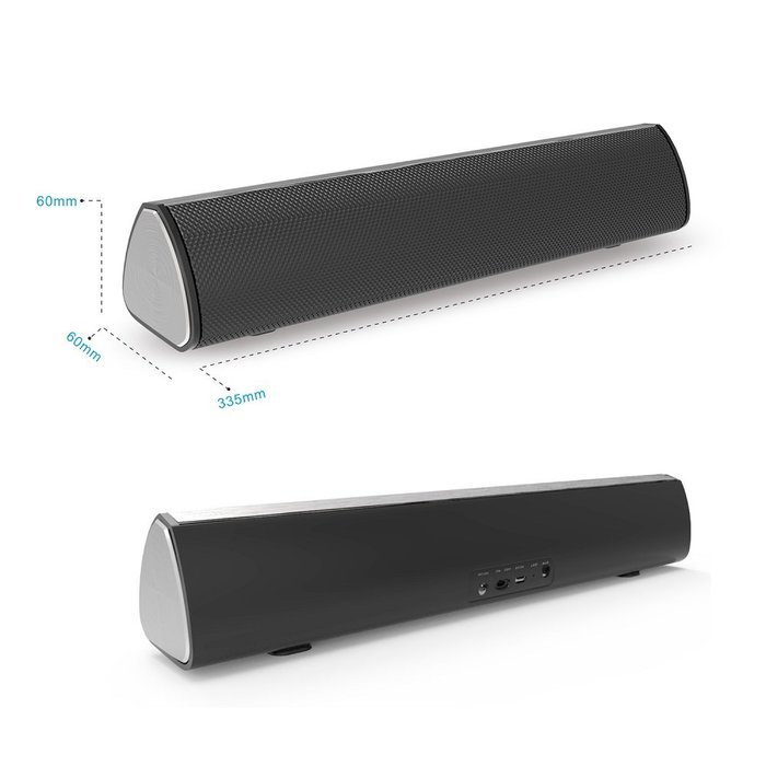 KZY TWS(True Wireless Stereo) Mini Soundbar with 3 Sound Effects, 66-Foot Bluetooth Range & Touch Keys Blutooth... N8