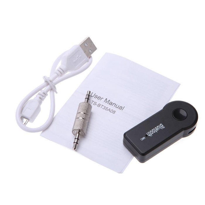 TOOGOO(R)A2DP 3.5mm Wireless Bluetooth 3.0 Stereo Music Audio Handsfree Receiver Adapter Dongle for Car AUX Mic... N7