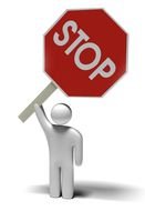person with Stop Sign, render