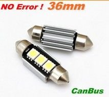 Free Shipping 10pcs lot No Error Canbus High Quality 36mm 3SMD 5050