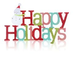 Happy Christmas Holidays with the snowman clipart