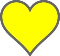 Yellow Heart Clip Art N4