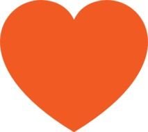 Orange Heart Clip Art