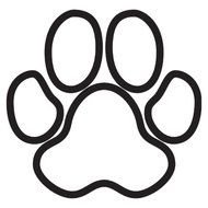 Dog Paw Print Outline N2
