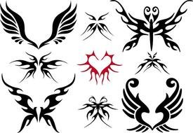 Tribal Angel Wings Tattoo Designs