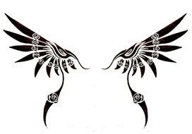 tattoo of two black wings