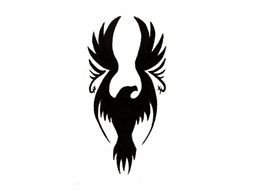tattoo with black eagle