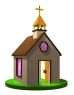 computer image of a church with a bell tower