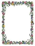 Clip art of Spring Flower Border