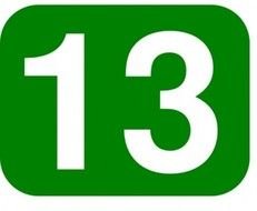 Number 13 Clip Art N10