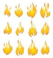 Flames set drawing
