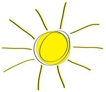 Clip art of Sun Drawing