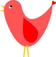 red bird as a graphic image