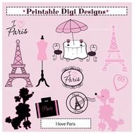 clip art with Paris attributes