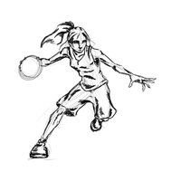 Girl Basketball Player Clip Art N2