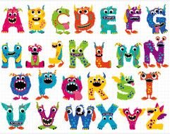 Monster Letters Clip Art