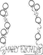 Black And White Birthday Clip Art Borders