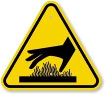 Hot Surface, warning Sign