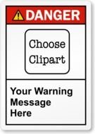 Clip art of danger sign