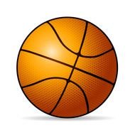 isolated orange basketball ball