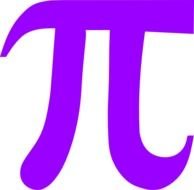Purple Pi Symbol Clip Art