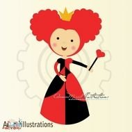 Alice In Wonderland Queen Of Hearts Clip Art N2