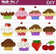 Free Printable Cupcake Clip Art N2