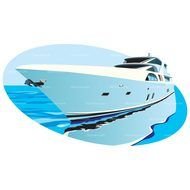 Yacht Clip Art drawing