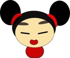 Colorful Chinese Girl clipart