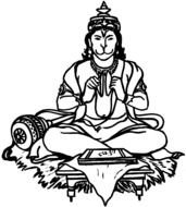 Clip art of bajrang bali