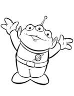 Toy Story Alien, black outline