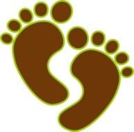 Baby Foot Clip Art N2