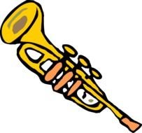 isolated drawn trumpet